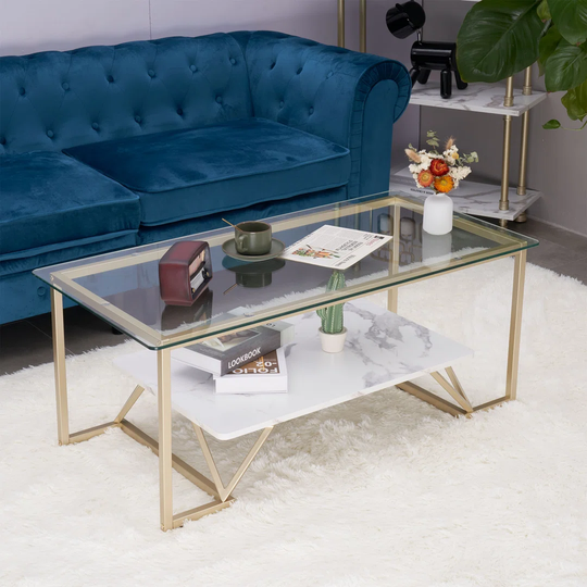 Kezzie Frame Coffee Table with Storage
