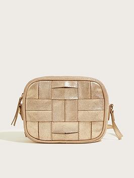 Monsoon Metallic Leather Camera Bag - Gold