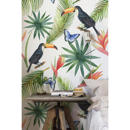 Isanotski Toucan Butterflyleaves Wallpaper