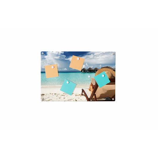 Beach Holiday Magnetic Wall Mounted Photo Memo Board