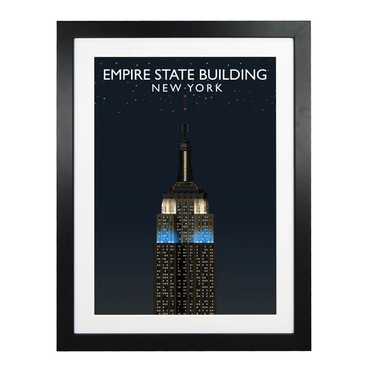 Empire State Building Night by Richard O'Neil - Graphic Art Print on Paper