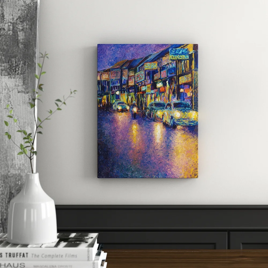 'My Thai Headlights' by Iris Scott Acrylic Painting Print on Wrapped Canvas