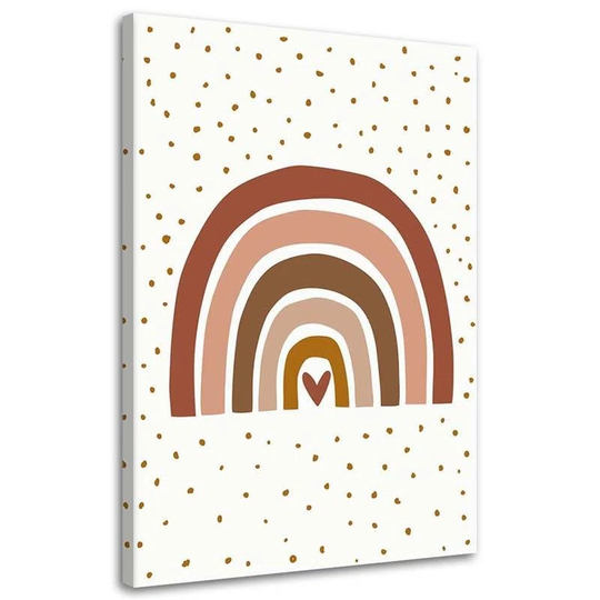 Canvas Print For Children''s Room Pink Rainbow