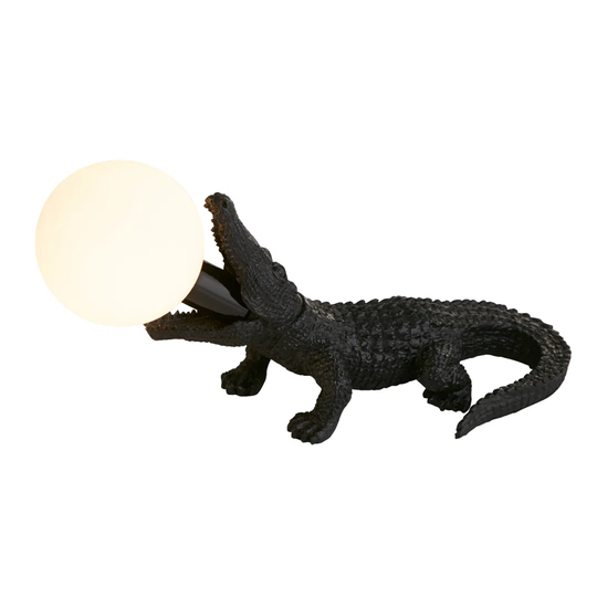 Crocodile Lamp Painted