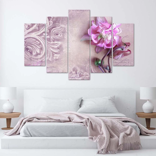 Canvas Print Pink Flower Abstraction