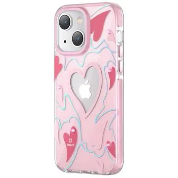Kingxbar Heart Star iPhone 14 Hybrid Case - Pink