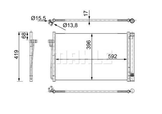 Condenser Air Conditioning 8FC351301-324 by BEHR