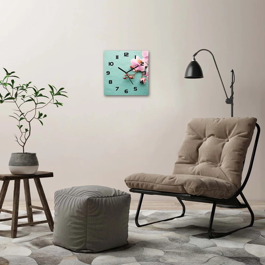 Jessamarie Orchid Silent Wall Clock