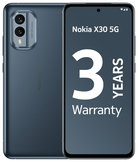 SIM Free Nokia X30 5G 128GB Mobile Phone - Cloudy Blue