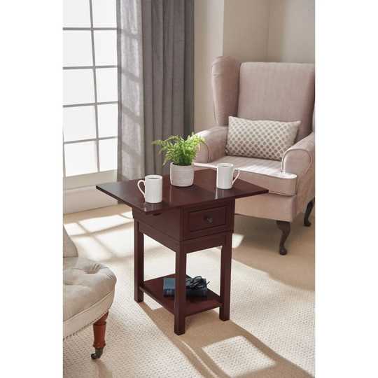 Greenhurst Kilburn Drop Leaf End Table Mahogany Finish
