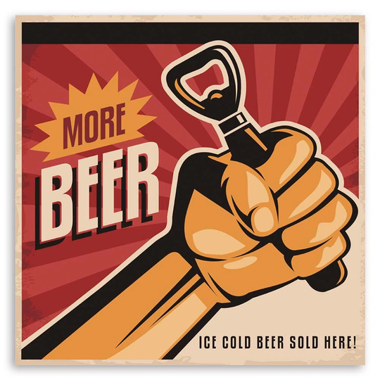 Canvas Print Retro Sign Beer