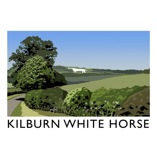 Kilburn White Horse by Richard O'Neil - Graphic Art Print on Paper