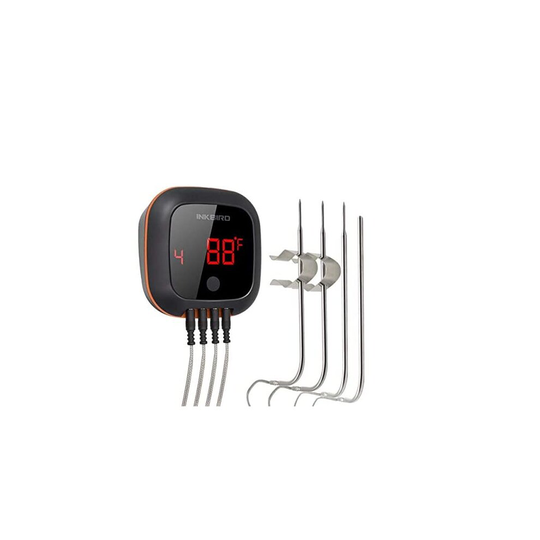 Inkbird IBT-4XS BBQ Thermometer Bluetooth Meat Thermometer Wireless Smart BBQ Meat Thermometer ?/? with Rechargeable Battery Rotatable Screen Blu