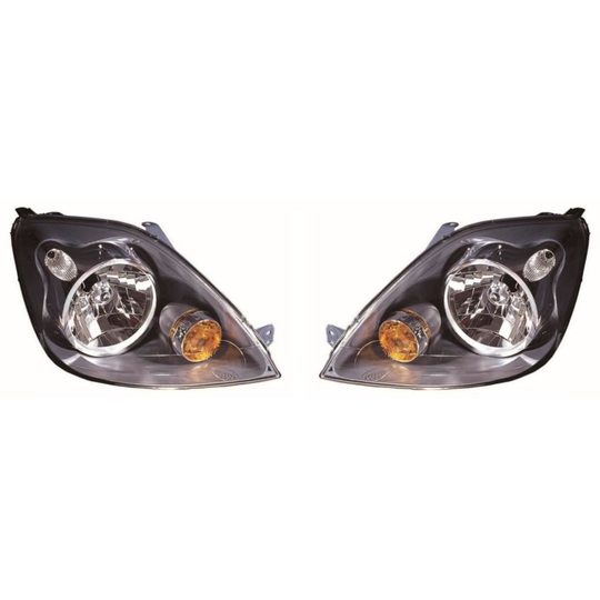 Ford Fiesta Mk6 Hatchback 10/2005-2/2009 Headlights Headlamps 1 Pair O/S & N/S