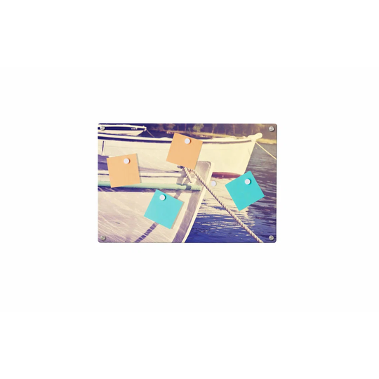 Boats Magnetic Wall Mounted Photo Memo Board