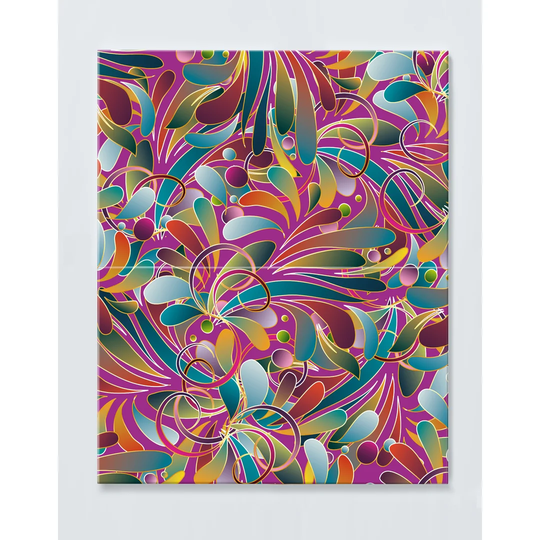 Flowers Motif Magnetic Wall Mounted Cork Board