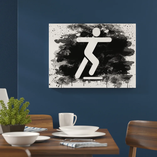 'Skateboard Sign' Graphic Art Print Poster