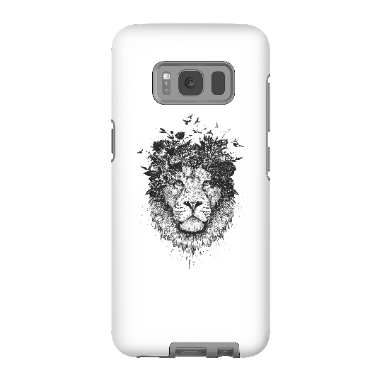 Balazs Solti Lion And Flowers Phone Case for iPhone and Android - Samsung S8 - Tough Case - Matte