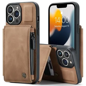 Caseme C20 Zipper Pocket iPhone 13 Pro Max Hybrid Case (Open Box - Excellent) - Brown