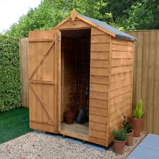 Forest Garden Overlap Dip Treated 4' x 3' Apex Shed