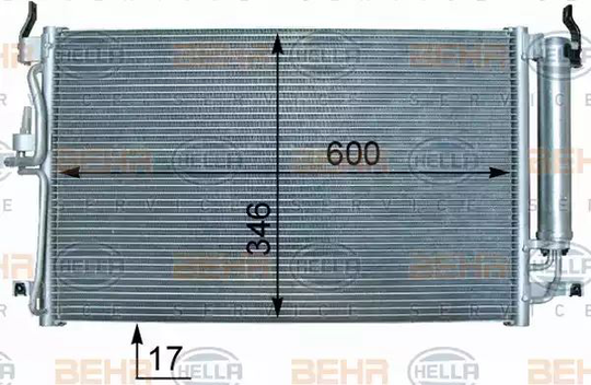 Condenser Air Conditioning 8FC351302-681 by Hella