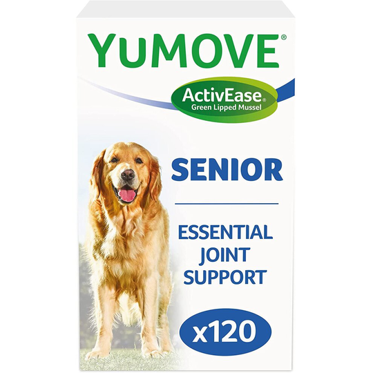 Lintbells | YuMOVE Senior Dog High Strength Hip and Joint Supplement, Green Lipped Mussel | Aged 9+ | 120 Tablets