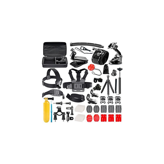 Followsun 52-In-1 Sports Action Camera Accessories Kit for GoPro Hero Session/5 Hero 1 2 3 3+ 4 5 SJ4000 SJ7000 DBPOWER AKASO VicTsing APEMAN...