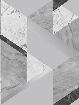 Fine Décor Marblesque Geo Grey