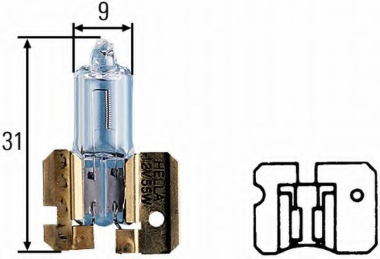 Bulb H2 24V 8GH002857-241 by Hella - 10 Units 82006