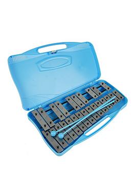 A-Star 25 Note Chromatic Glockenspiel Blue With Silver Keys