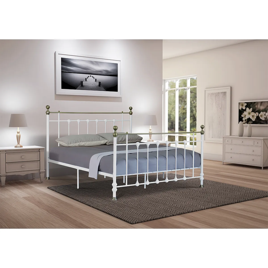 SleepOn Madison Double Bed Frame White