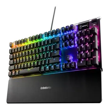 SteelSeries Apex 5 Tastatur Hybrid mekanisk RGB kabling - Sort