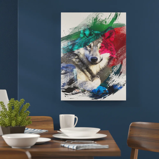 'Wolf Resting' Graphic Art Print Poster