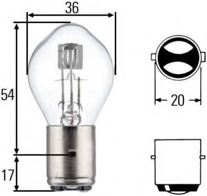 Bulb S2 35/35 W Ba 20 D 8GD008898-061 by Hella