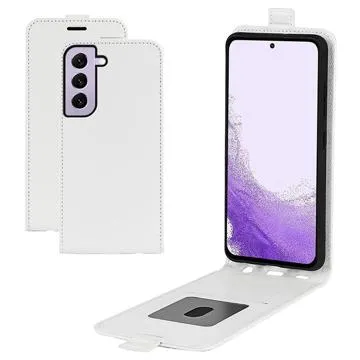 Samsung Galaxy S23+ 5G Vertical Flip Case with Card Slot - White