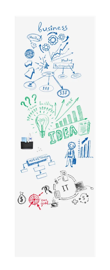 Film Free-Standing Magnetic Whiteboard