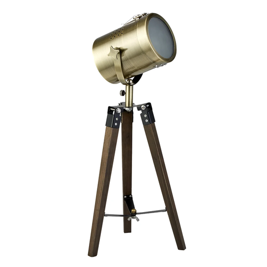 Continuum 47Cm Brown/Gold Tripod Table Lamp