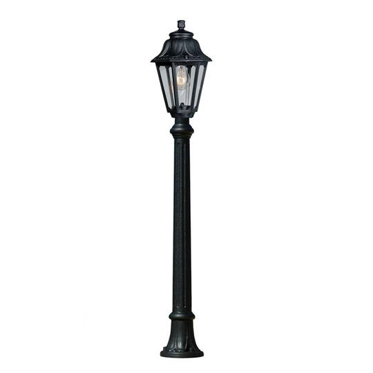 Jaymie Black 1 - Light 150Cm H Hardwired Lamp Post