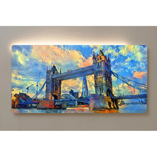 Backlight Motive Wall Picture Painting London Bridge Magnetic Cork Board