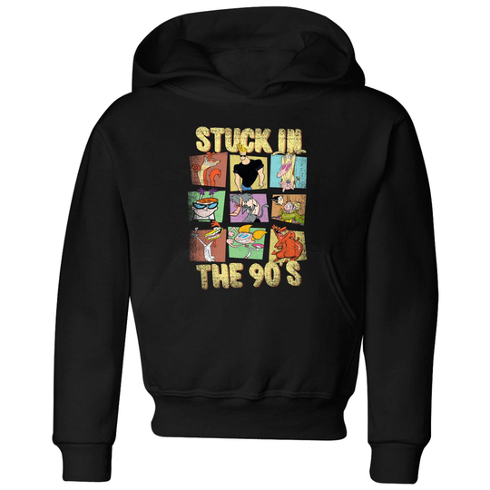 Cartoon Network Stuck In The 90s Kids' Hoodie - Black - 3-4 Years