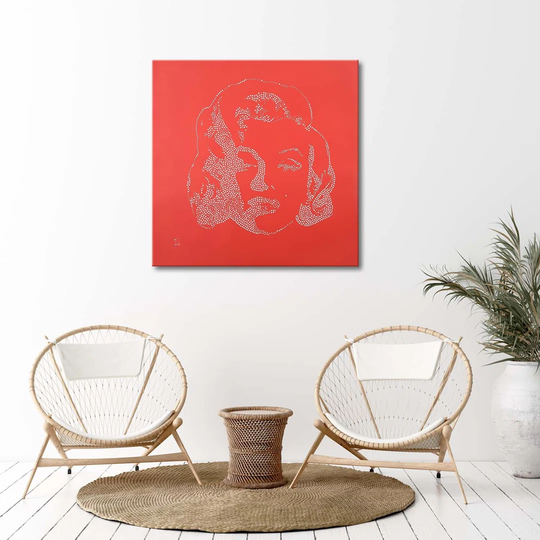 Canvas Print Marilyn Monroe Red