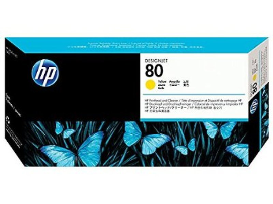 HP 80 Yellow Printhead with Cleaner - C4823A