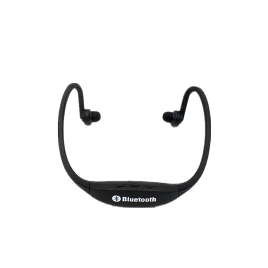S9 Wireless Sports Bluetooth Earphones for iPhone Huawei XiaoMi Phone, Support TF / SD Card & Microphone(Black) BLACK COLOR