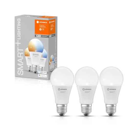 Ledvance Smart+ Wifi Classic A 60W Bulb Tunable White E27 Pack Of 3