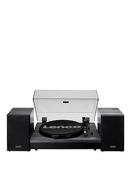 Lenco Ls-300 Black Turntable And Hi Fi Speakers