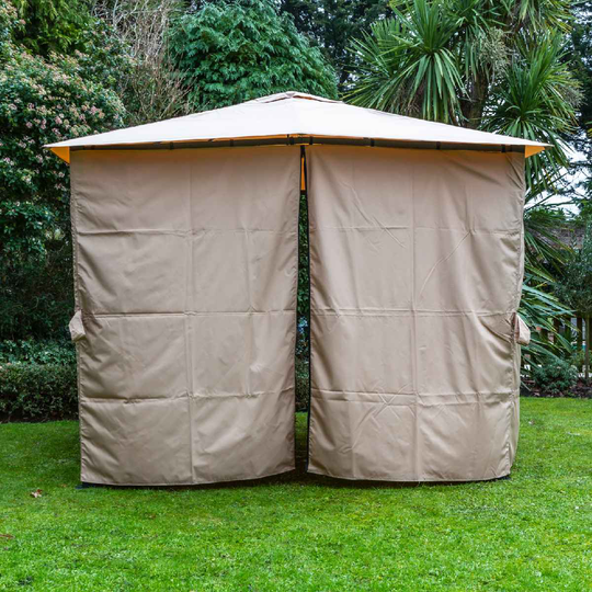 Katie Blake Eden 3m x 3m Gazebo With Curtains - Taupe