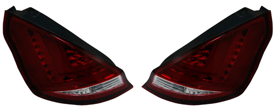Set LED Tail Lights Ford Fiesta VII 3/5-door 2008-2012 - Red / Clear DL FOR36LR AutoStyle DL FOR36LR