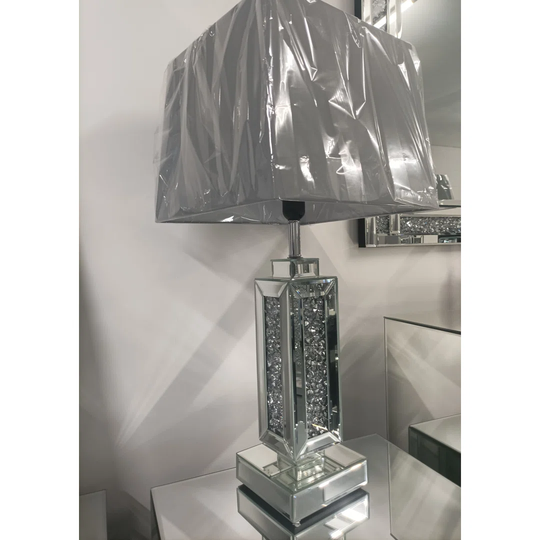 Roma Crushed Diamond Mirrored Lamp