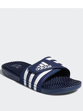 adidas Adissage Slides, Black/White, Size 10, Men
