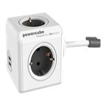 Allocacoc PowerCube Extended USB Power Distribution Unit - 1.5 m - Grey / White